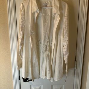 Charter Club Cream plus size Blouse
